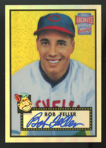 2001 Topps Archives Reserve Bob Feller 1952 Reprint Auto #88