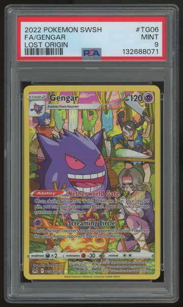 2022 Pokemon Gengar Lost Origin Full Art #TG06 PSA 9 (B)