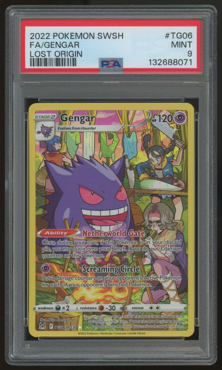 2022 Pokemon Gengar Lost Origin Full Art #TG06 PSA 9 (B)