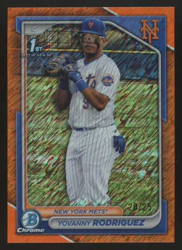 2024 Bowman Chrome Yovanny Rodriguez 1st Orange Shimmer /25 #BCP-244