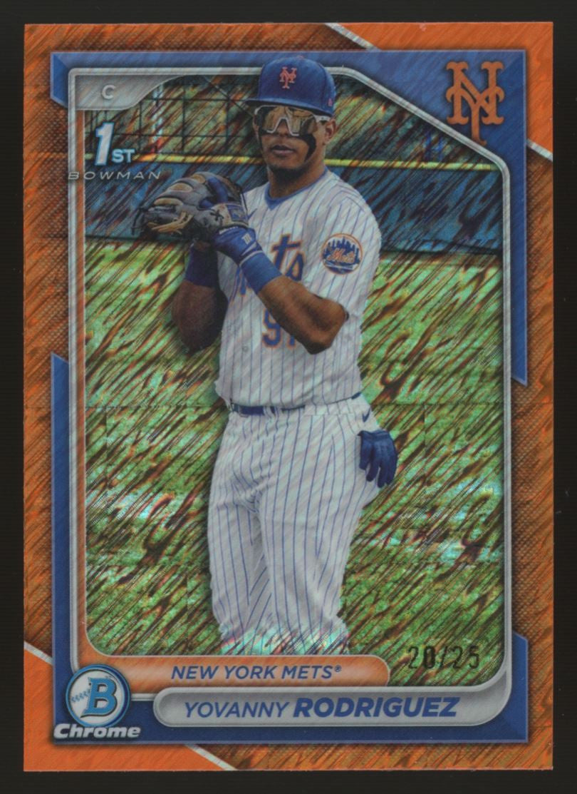 2024 Bowman Chrome Yovanny Rodriguez 1st Orange Shimmer /25 #BCP-244