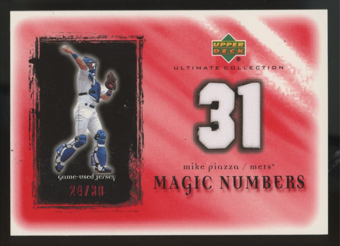 2001 Ultimate Collection Mike Piazza Red Magic Numbers Patch /30 #MN-MP