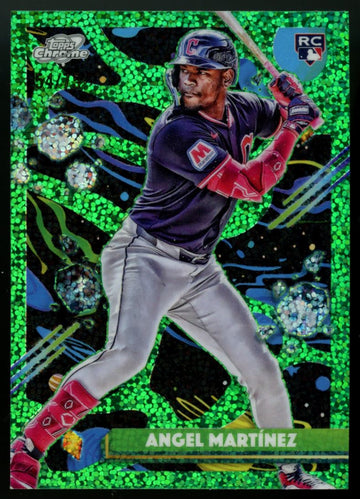 2025 Topps Chrome Cosmic Angel Martinez RC Green Space Dust Refractor /75 #145