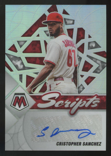 2022 Panini Mosaic Cristopher Sanchez Scripts Prizm Auto #SC-CS