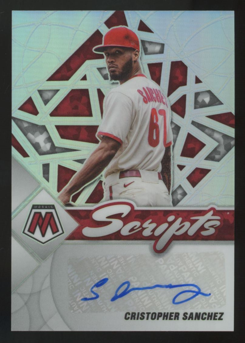 2022 Panini Mosaic Cristopher Sanchez Scripts Prizm Auto #SC-CS