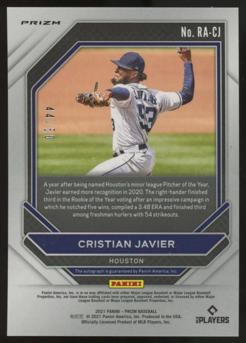 2021 Prizm Cristian Javier RC Auto Teal Wave /50 #RA-CJ