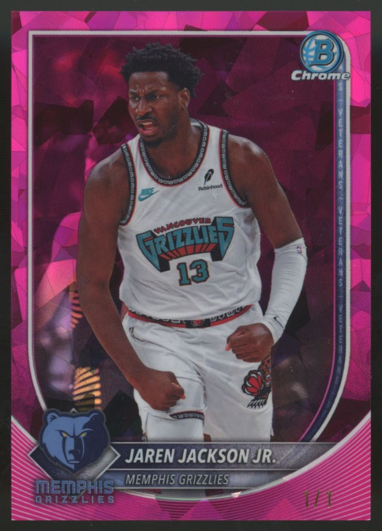 2025-26 Bowman Chrome Sapphire Jaren Jackson Jr. Padparadscha 1/1 #BCV-137