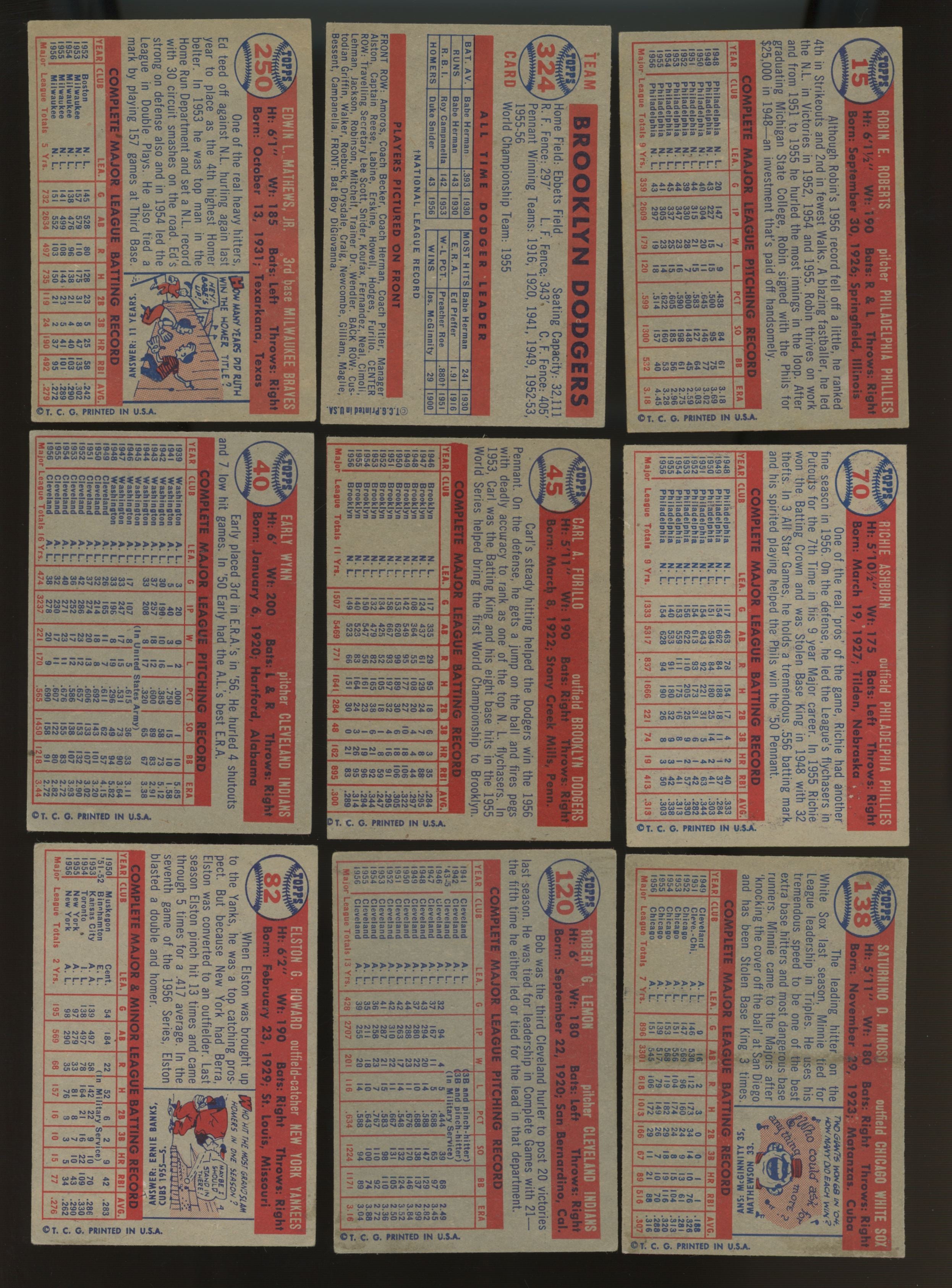 1957 Topps Baseball Complete Set (407) VG-EX/EX