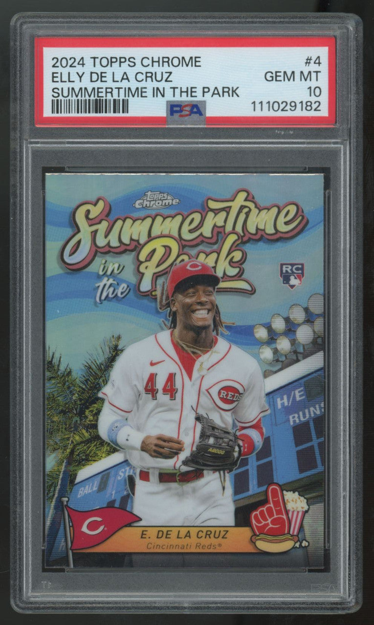 2024 Topps Chrome Elly De La Cruz RC Summertime In The Park #SITP-4 PSA 10