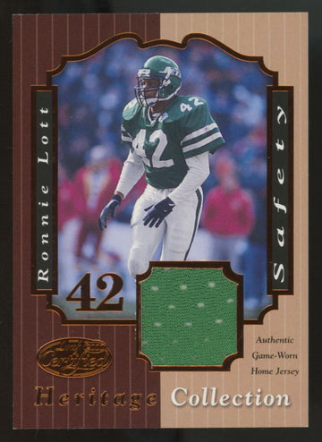 2000 Leaf Certified Ronnie Lott Heritage Collection Patch /100 #RL42-H