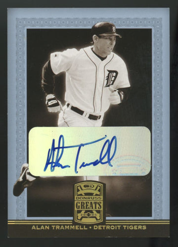 2005 Donruss Greats Alan Trammell Gold Holofoil Auto #2