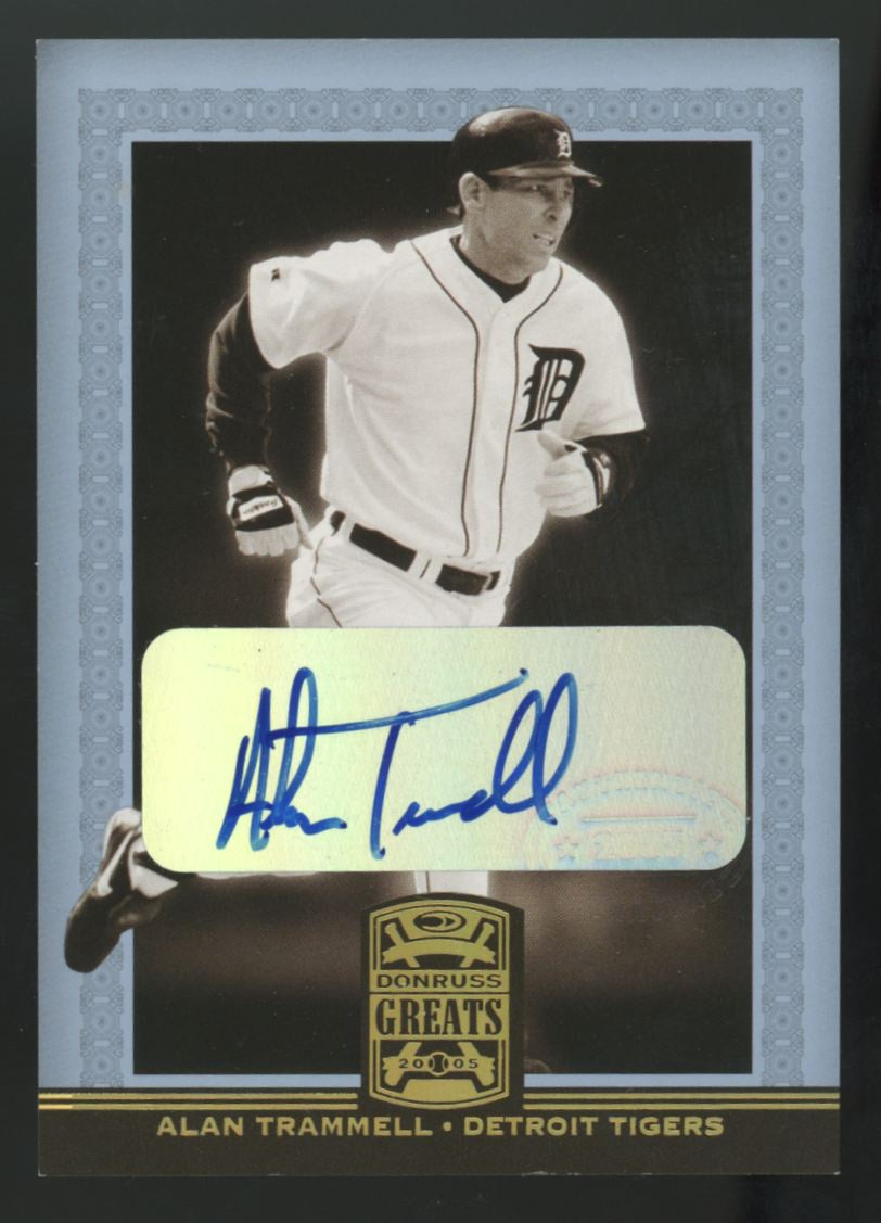 2005 Donruss Greats Alan Trammell Gold Holofoil Auto #2