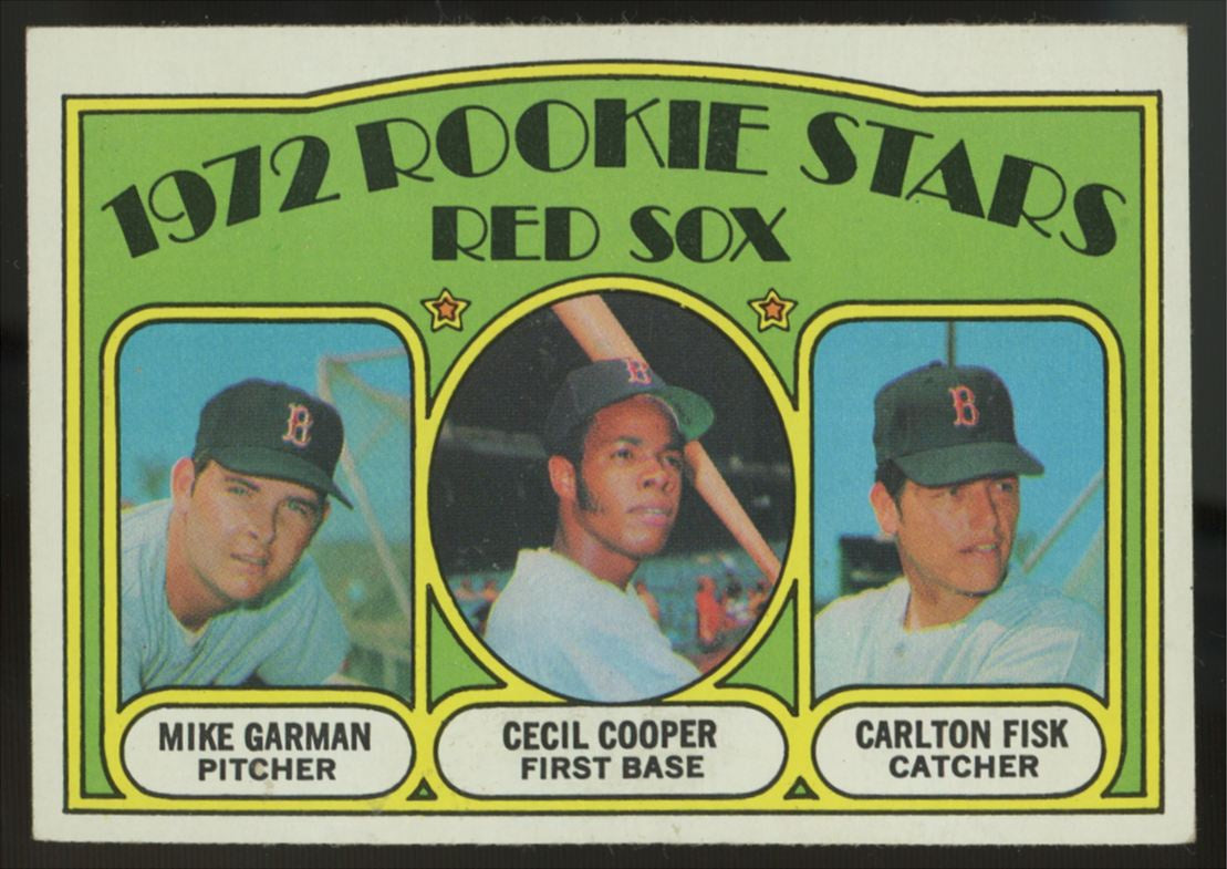 1972 Topps Carlton Fisk, Garman, Cooper RC #79 EX
