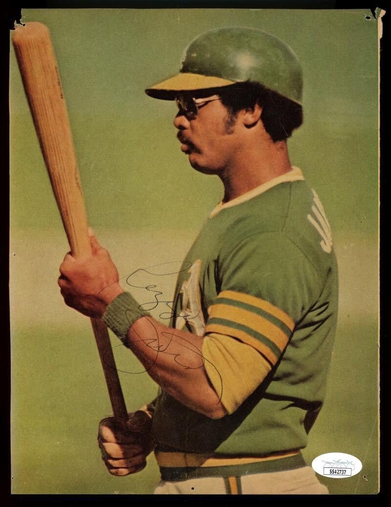 Reggie Jackson Vintage Autographed Magazine Page JSA Authenticated