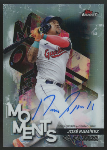 2024 Topps Finest Jose Ramirez Moments Auto #FMA-JRA