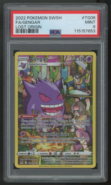 2022 Pokemon Gengar Lost Origin Full Art #TG06 PSA 9
