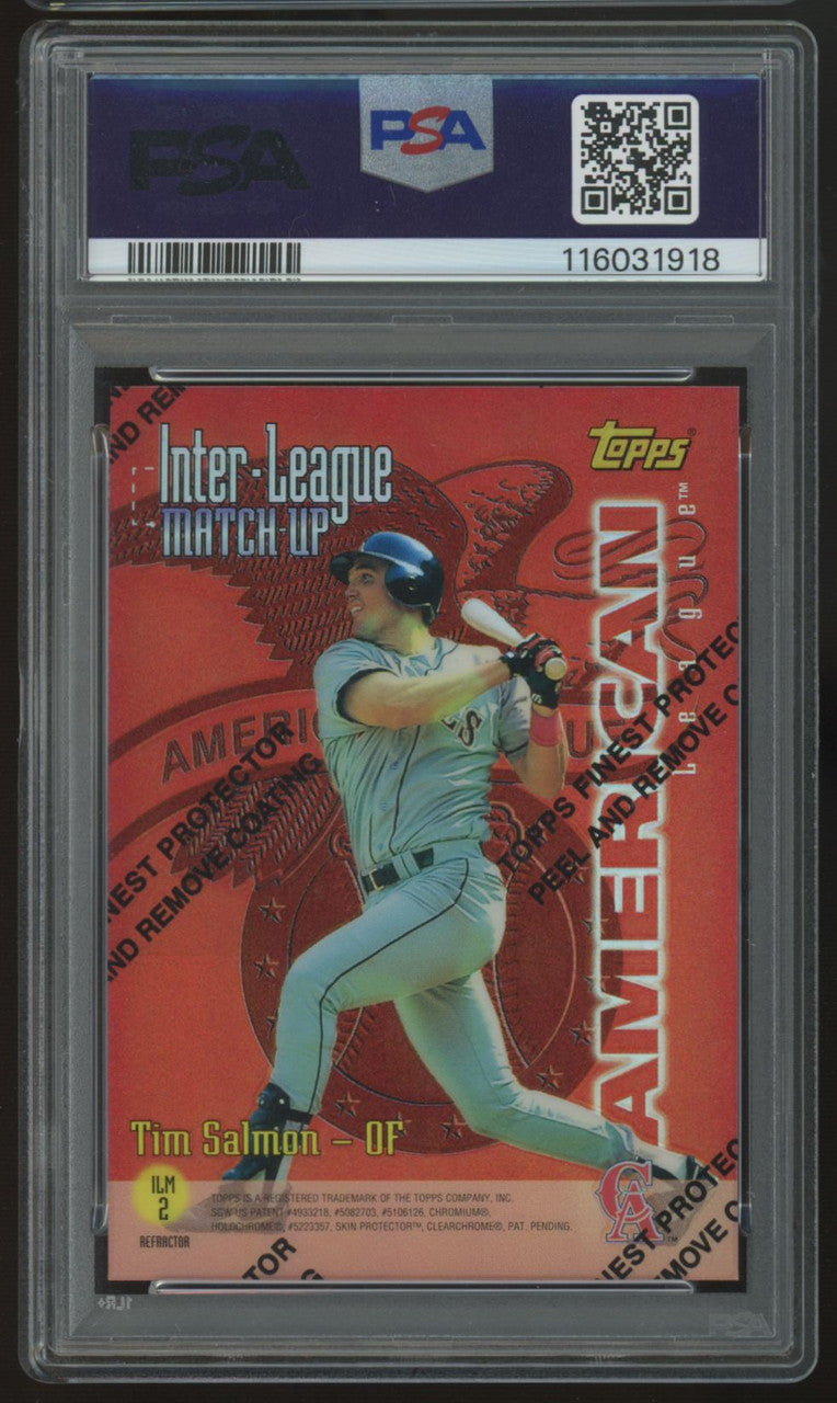 1997 Topps Inter-League Piazza/Salmon Match Ups Refractor W Coating #ILM2 PSA 9