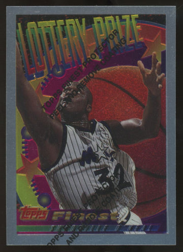 1995-96 Topps Finest Shaquille O'Neal Lottery Prize W/Coating #LP15