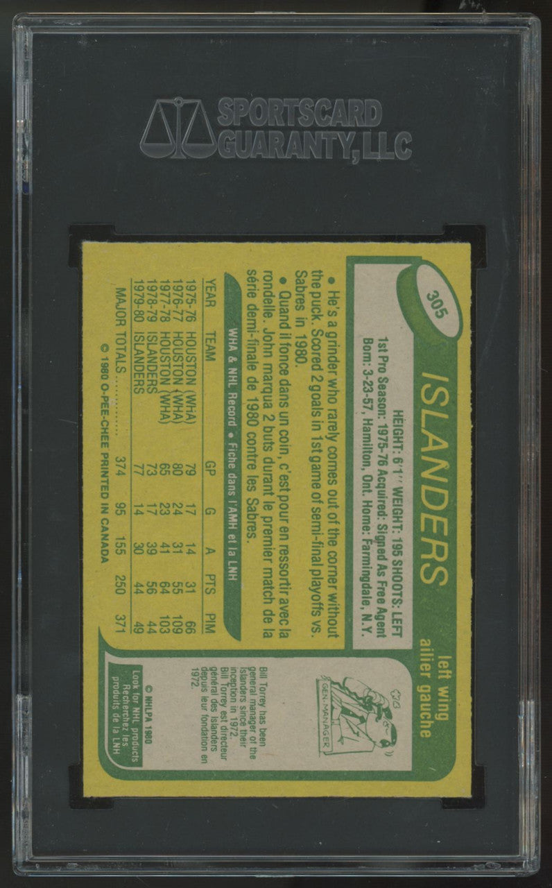 1980-81 O-Pee-Chee John Tonelli #305 SGC 9