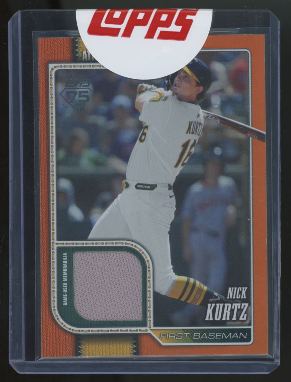 2026 Topps Series One Nick Kurtz Orange Real One Patch /25 #97