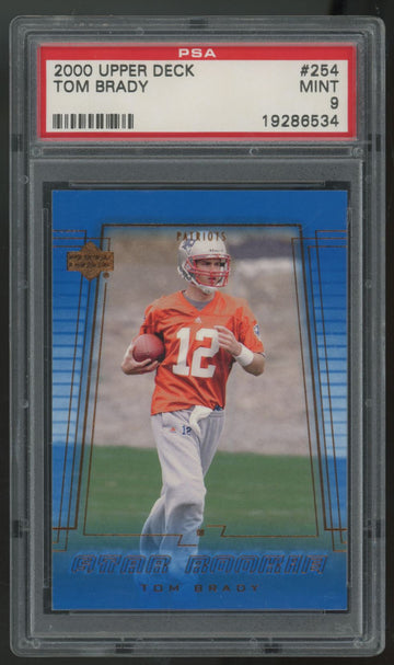 2000 Upper Deck Tom Brady RC Star Rookie #254 PSA 9
