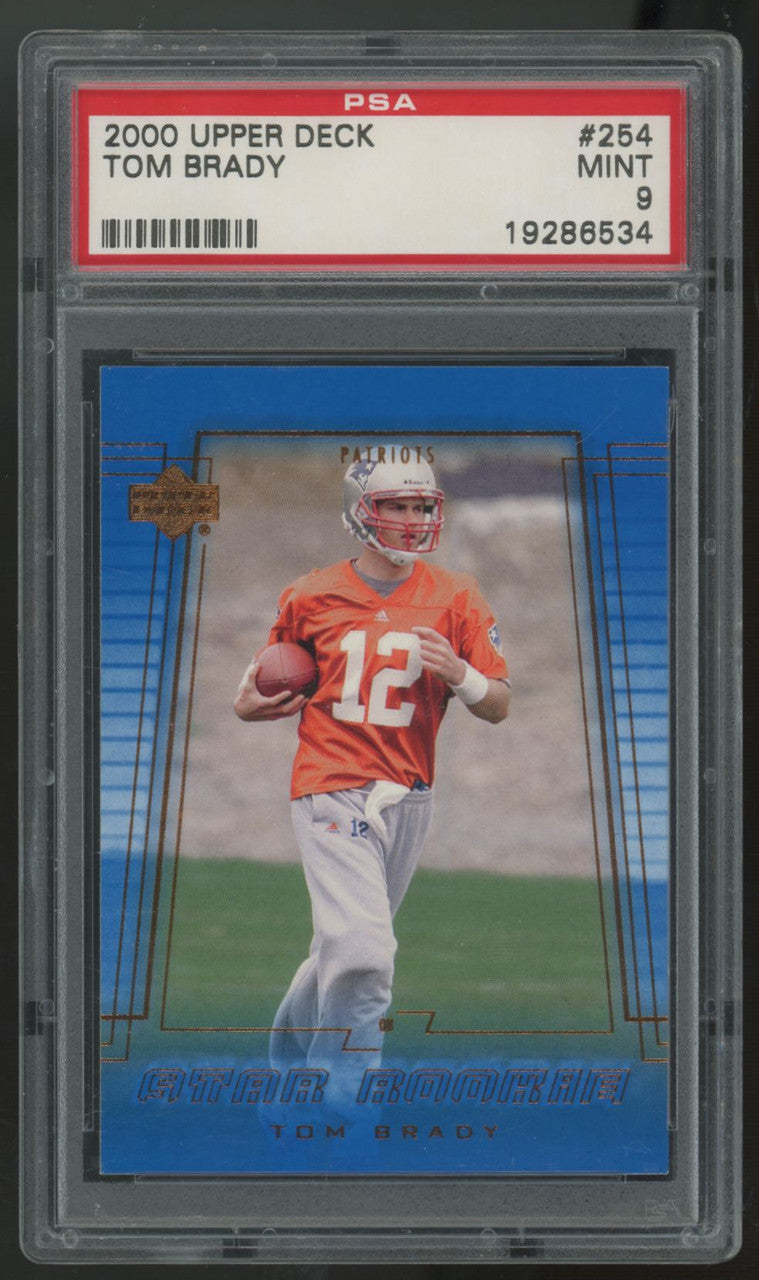 2000 Upper Deck Tom Brady RC Star Rookie #254 PSA 9