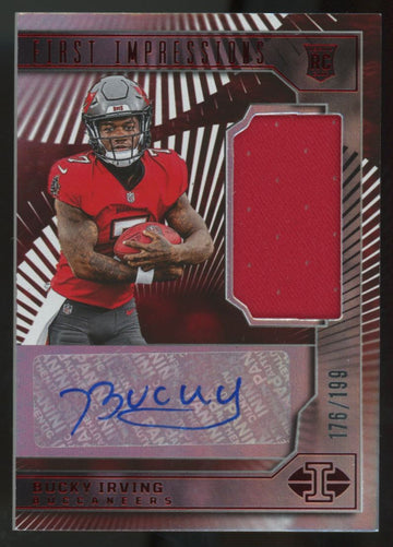 2024 Panini Illusions Bucky Irving RC First Impressions Patch Auto RPA /199 #133