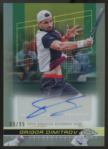 2024 Topps Chrome Tennis Grigor Dimitrov Auto Refractor /99 #TCA-GDV