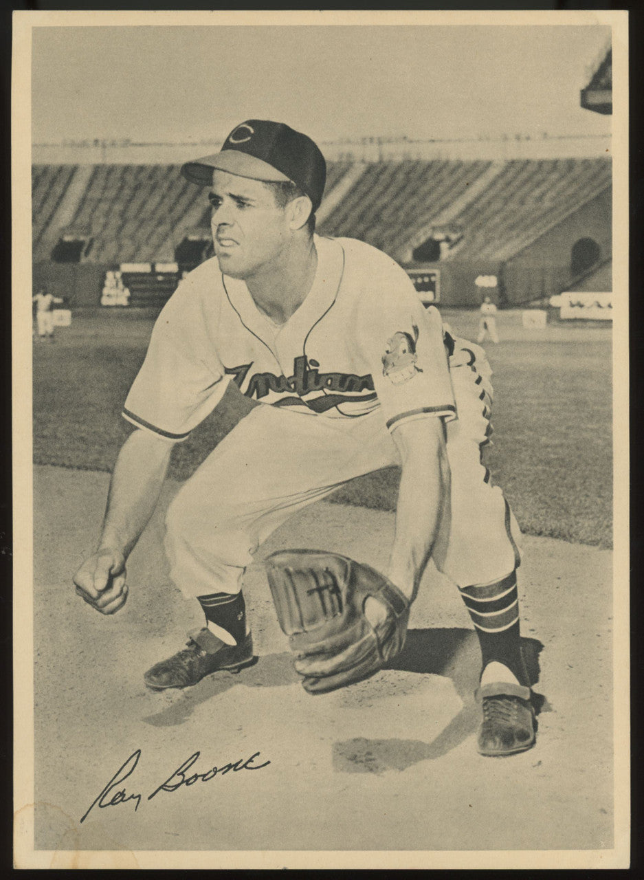 1950 Cleveland Indians Num Num Foods Ray Boone Stamped Back VG