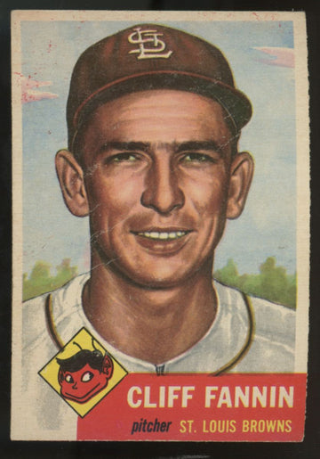 1953 Topps Cliff Fannin #203 Fair