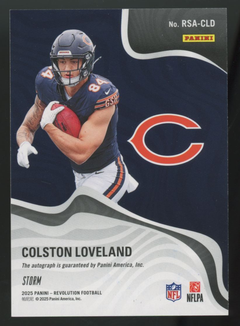 2025 Panini Revolution Colston Loveland RC Storm Auto #RSA-CLD