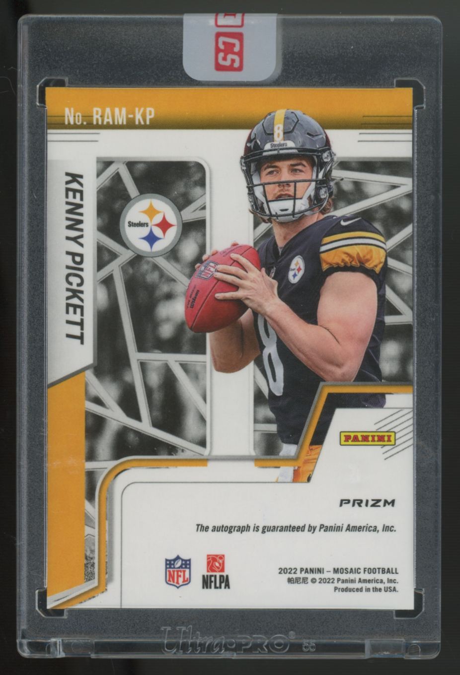 2022 Panini Mosaic Kenny Pickett RC Auto Prizm #RAM-KP