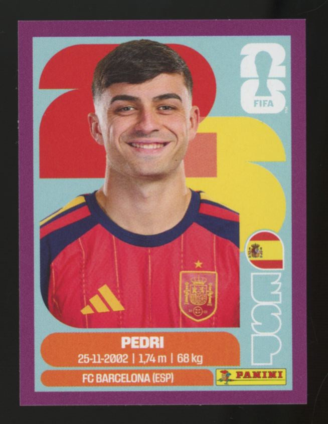 2026 Panini FIFA World Cup Stickers Pedri Purple #ESP11