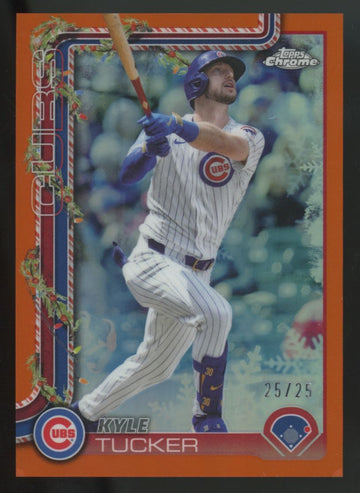 2025 Topps Chrome Holiday Mega Kyle Tucker Orange Refractor /25 #HC26