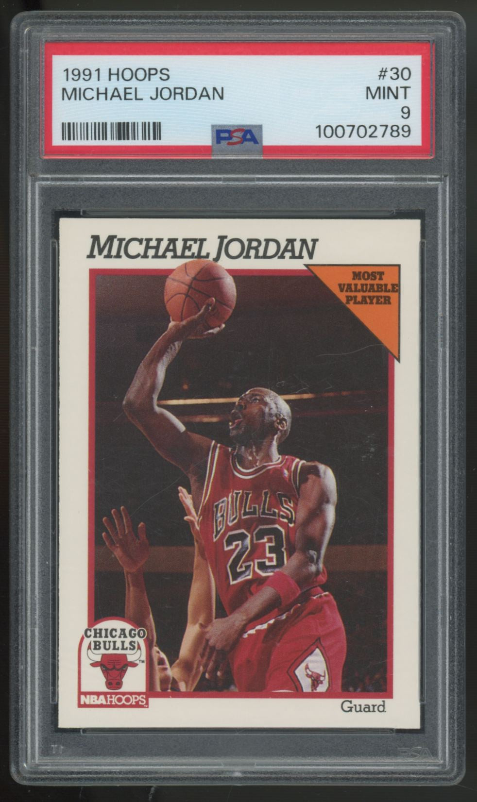 1991-92 NBA Hoops Michael Jordan #30 PSA 9