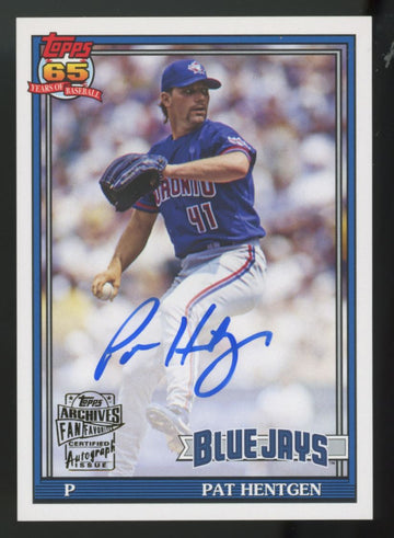 2016 Topps Archives Fan Favorites Pat Hentgen Auto #FFA-PH