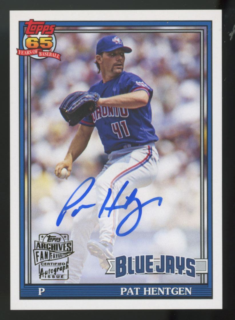 2016 Topps Archives Fan Favorites Pat Hentgen Auto #FFA-PH