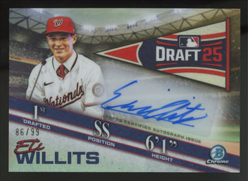 2025 Bowman Draft Eli Willits Draft Night Auto Refractor /99 #BDNA-EW
