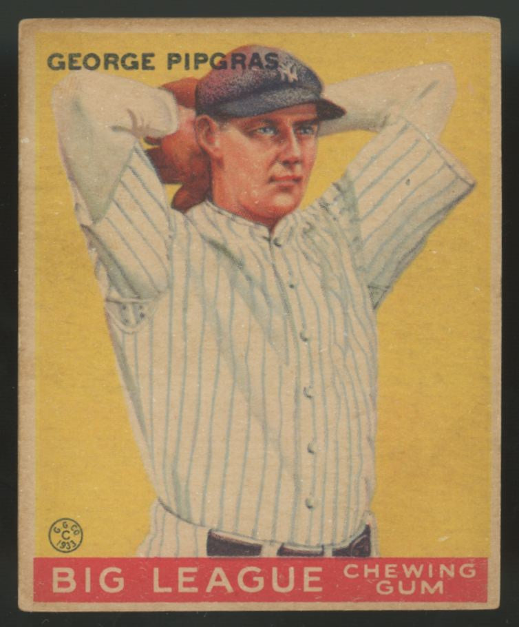 1933 Goudey George Pipgras #12 VG