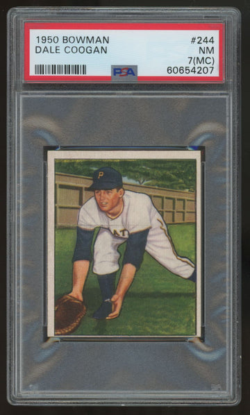 1950 Bowman Dale Coogan #244 PSA 7 (MC)