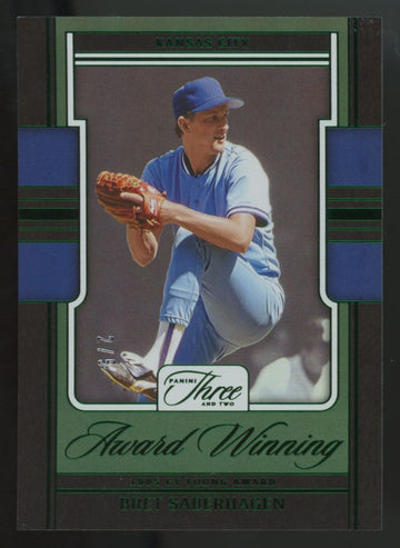 2025 Panini Three & Two Bret Saberhagen Emerald Award Winning /5 #10
