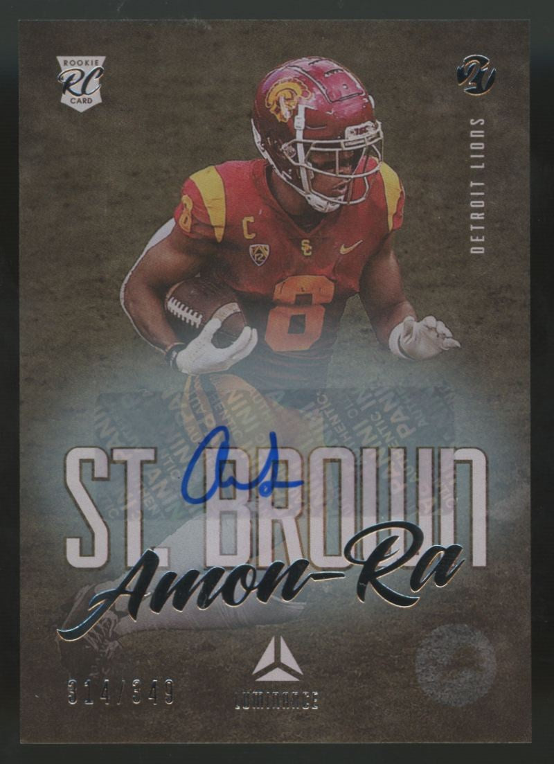 2021 Panini Luminance Amon-Ra St. Brown RC Auto /349 #187