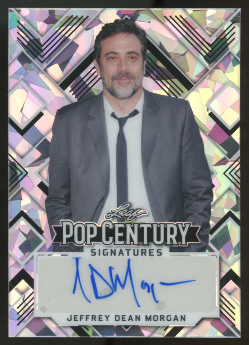 2022 Leaf Pop Century Jeffrey Dean Morgan Auto Silver Ice /15 #BA-JDM