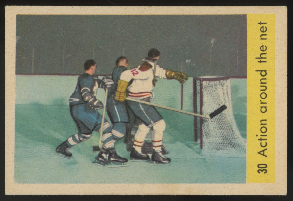 1959-60 Parkhurst Action Around The Net #30 EX