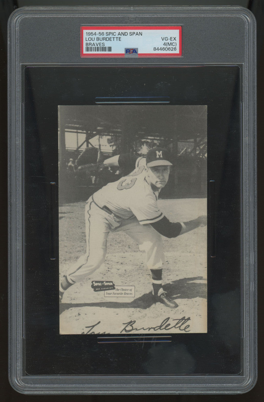 1954-56 Spic And Span Lou Burdette PSA 4 (MC)