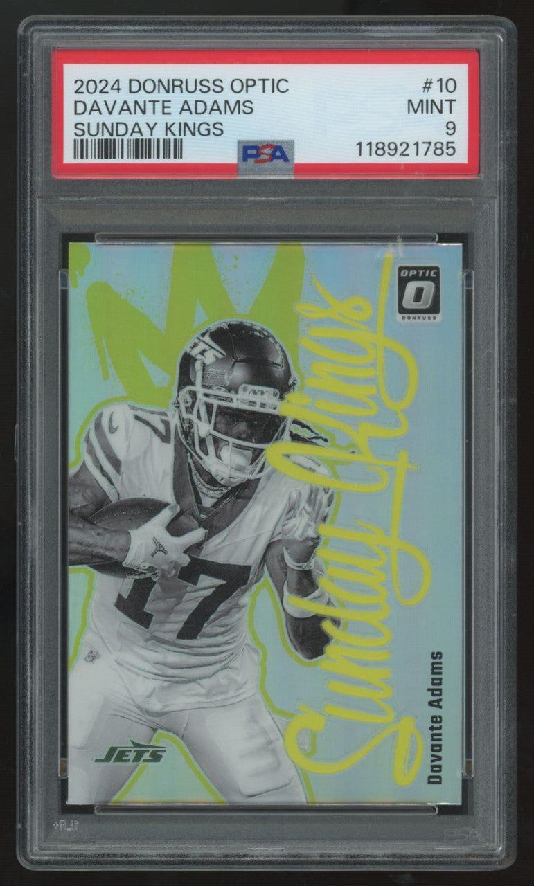 2024 Donruss Optic Davante Adams Sunday Kings SSP #10 PSA 9
