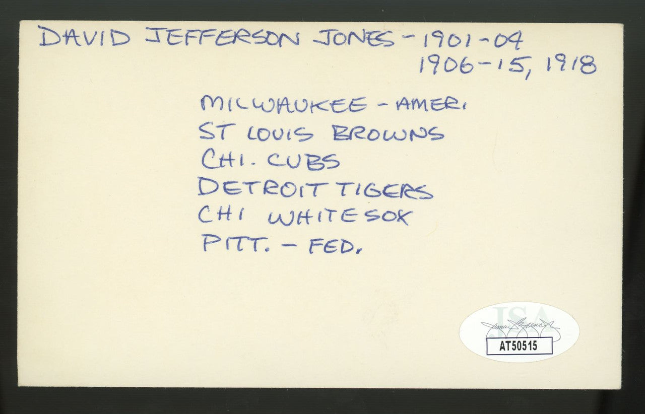 David Davy Jones Signed Autographed Index Card JSA (d. 1972)