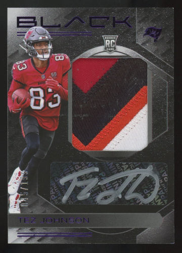 2025 Panini Black Tez Johnson RC Royal Patch Auto RPA /199 #RKPA-TJN