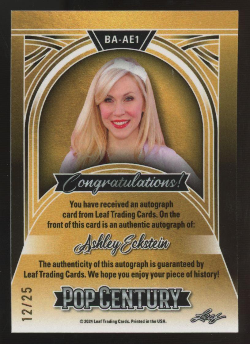 2024 Leaf Pop Century Ashley Eckstein Silver Auto /25 #BA-AE1