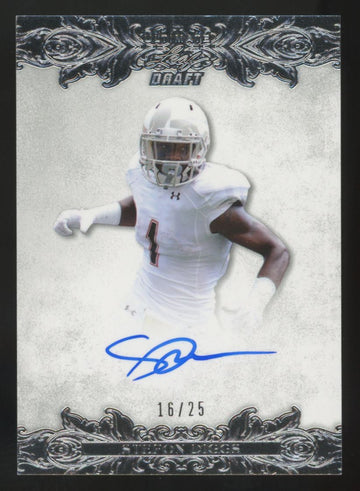 2015 Leaf Ultimate Draft Stefon Diggs Silver Auto /25 #BA-SD1